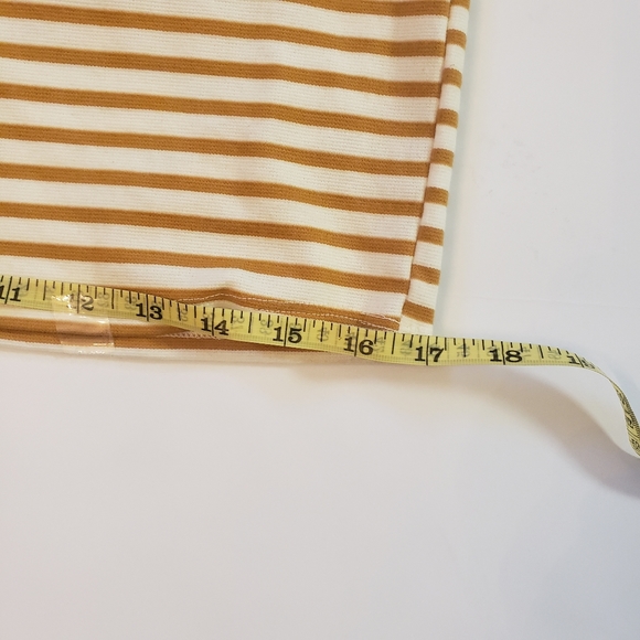 Mustard pinstripes dress. - Picture 2 of 7